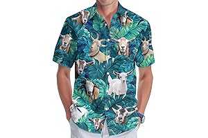 Chicken Print Goat Pants Hawaiian Shirt