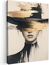 MuchoWow Canvas Print Wall Decoration Painting 50 x 70 cm Decorative Art Prints for Women Bedroom Decoration Hat Painting