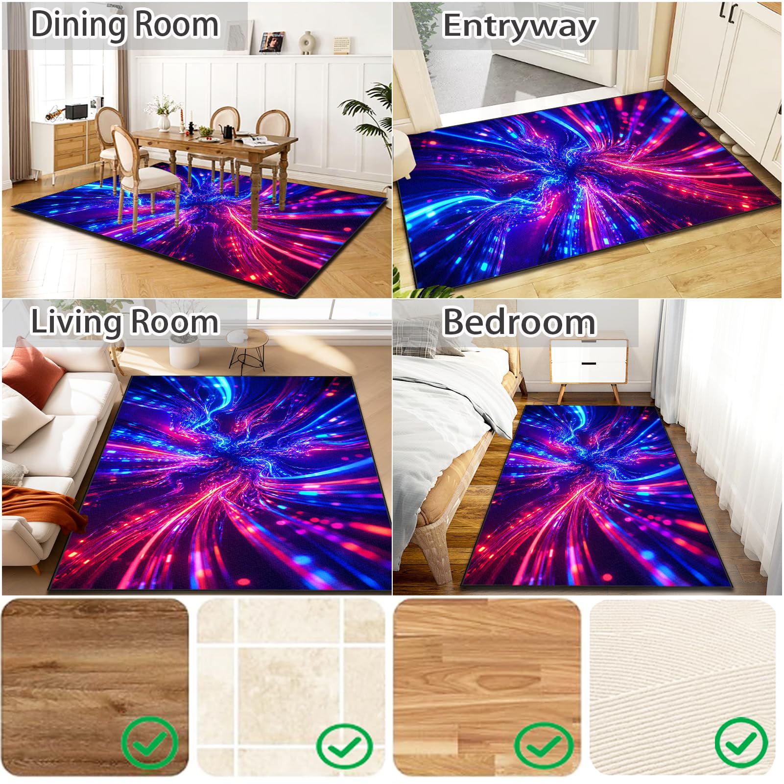 200 x 300 cm Tapis de Protection de Sol Gaming Tapis Chaise de Bureau Protège Parquet Chaise roulettes Antidérapant Tapis de Sol Gamer Tapis de Protection de Sol Convient au Bureau à Domicile
