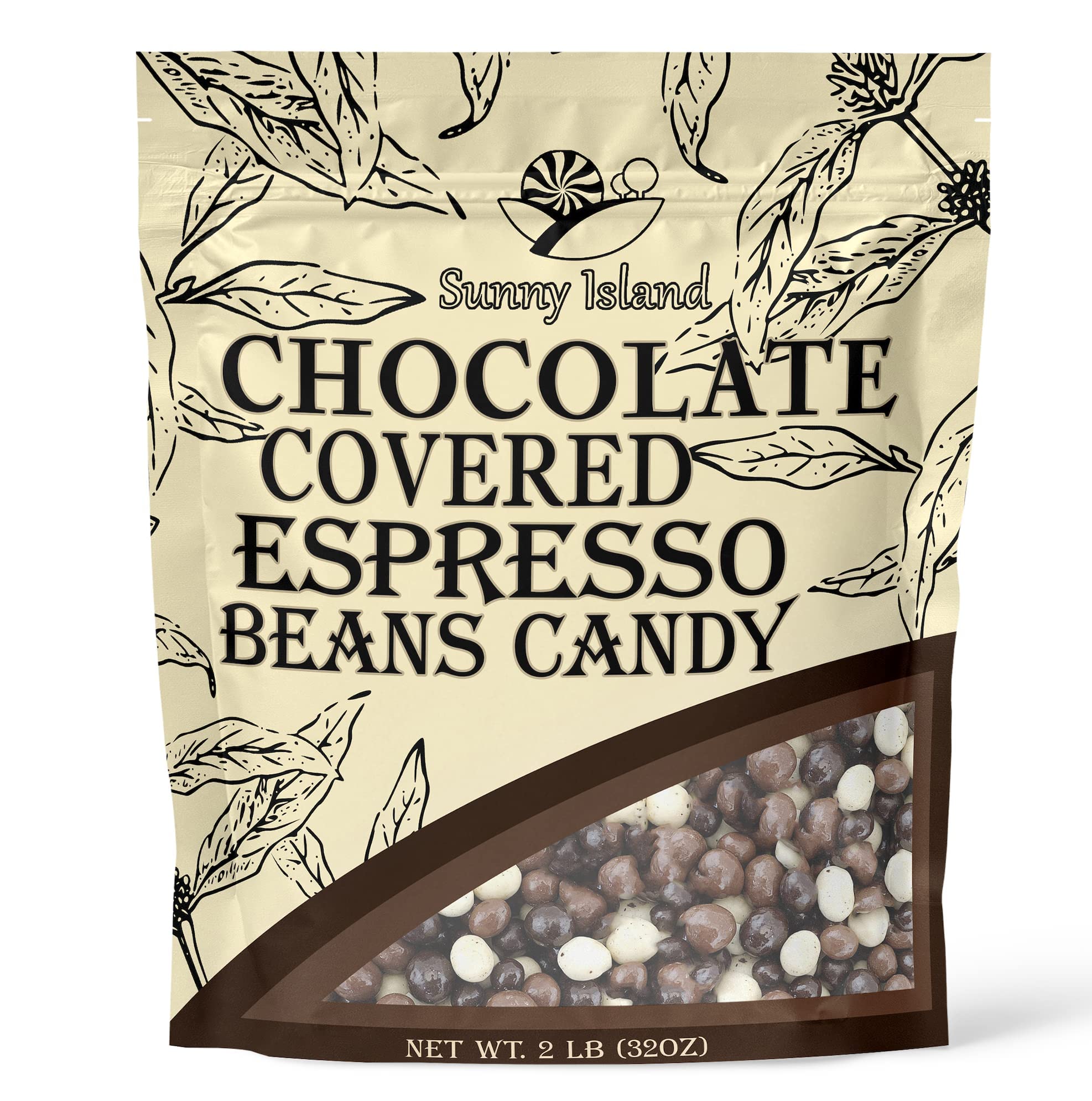 Sunny Island Chocolate Covered Espresso Beans Tri Color Blend Gourmet
