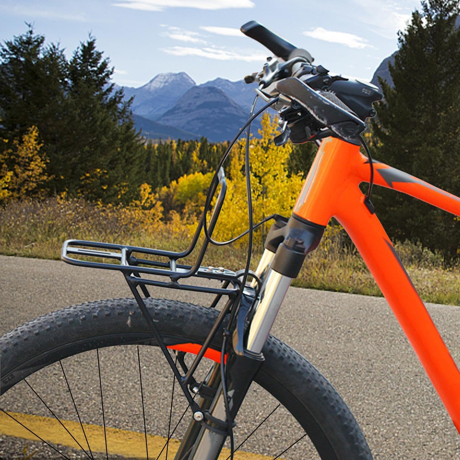 Portabici anteriore per bicicletta, montaggio anteriore, in lega di alluminio, per mountain bike, portabici, picnic, adatto per biciclette da strada