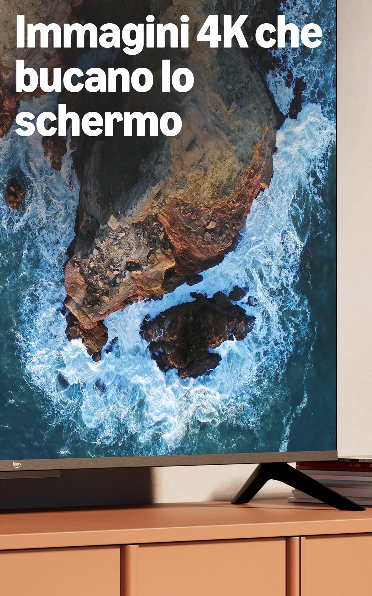 Amazon Ember serie 4 da 43" con Fire TV (ultimo modello), smart TV 4K Ultra HD con telecomando Alexa, HDR10+, processore veloce, Dolby Audio, modalità ambiente, TV in diretta gratuita