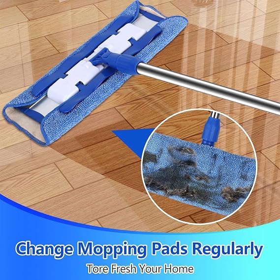 5PCS Multi-Surface MR SIGA Mop Refill Pads Braided Cloths For Glass Floors & Delicate Areas Fiber Mop Pad Replacement