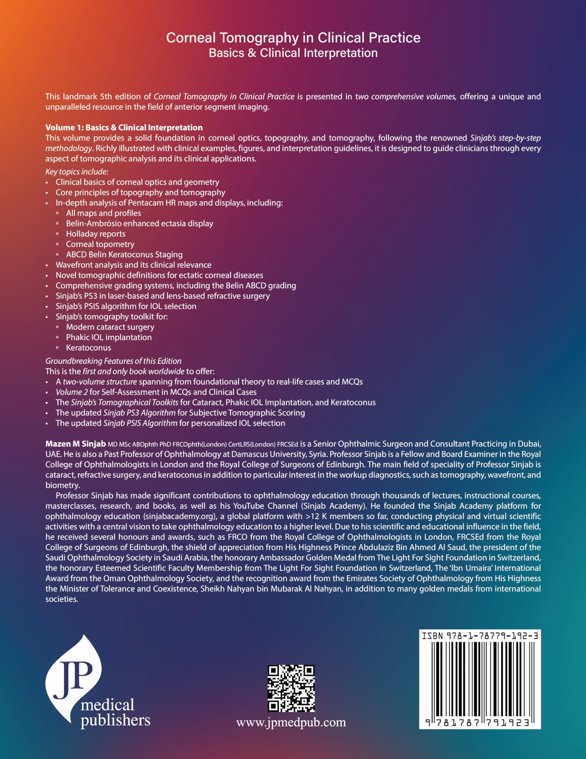 Corneal Tomography in Clinical Practice - Volume 1: Basics and Clinical Interpretation