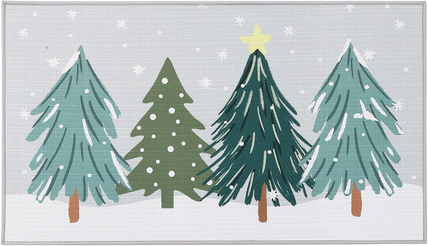 CAROMIO Christmas Trees Decorative Indoor Entrance Doormat