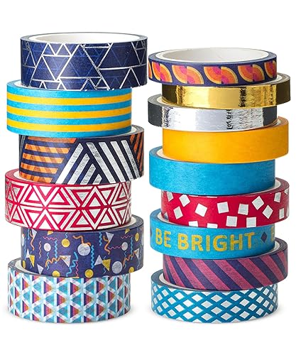 Vista 87 de Mr. Pen - Juego de cintas Washi, 21 rollos, tamaños surtidos, cinta washi floral para diario