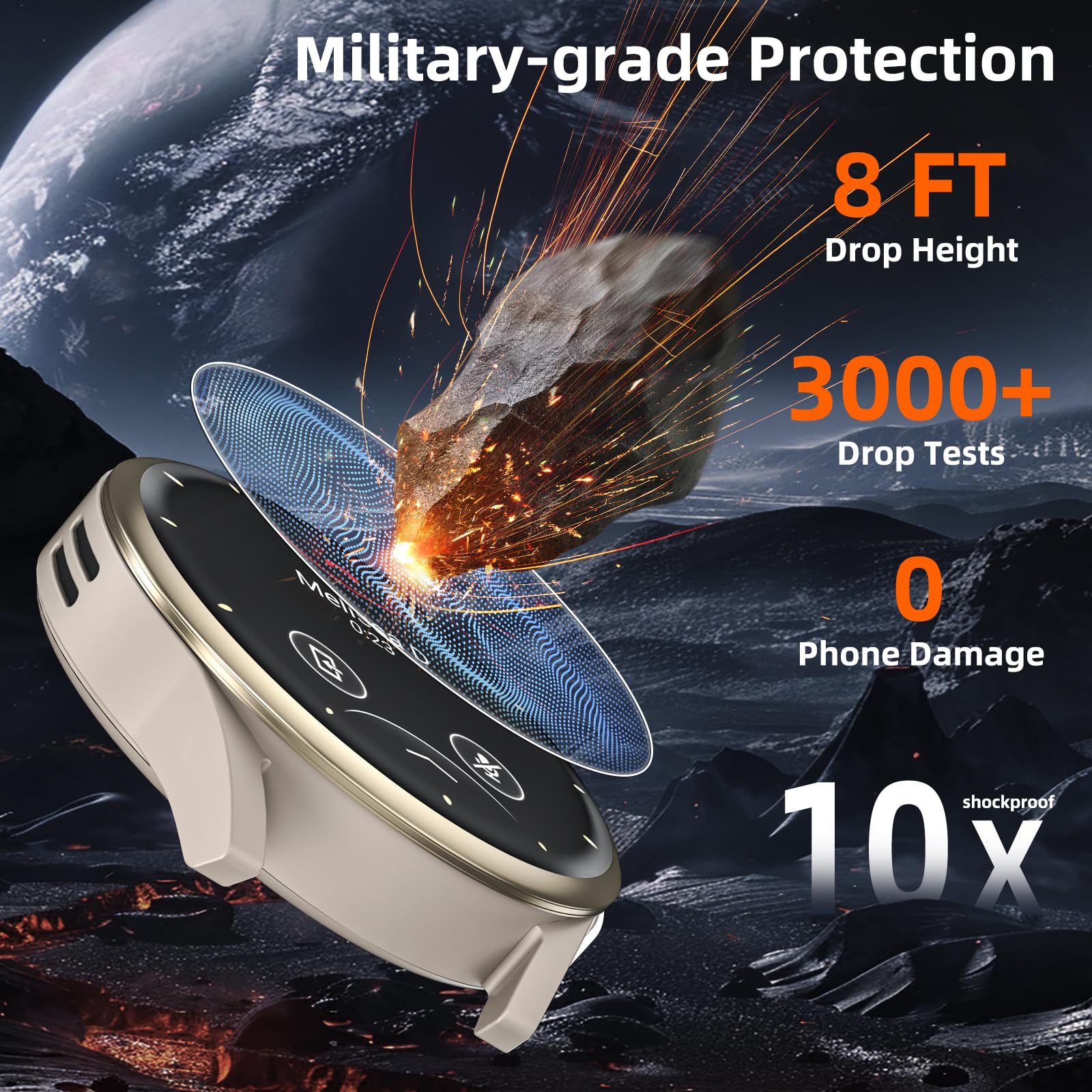 Vauki 4 Pezzi Pellicola Protettiva Compatibile con Garmin Venu 3s, Morbido Trasparente HD TPU Proteggi Schermo Ultra Sottile Senza Bolle, Anti-Scratch, Touch Sensibile