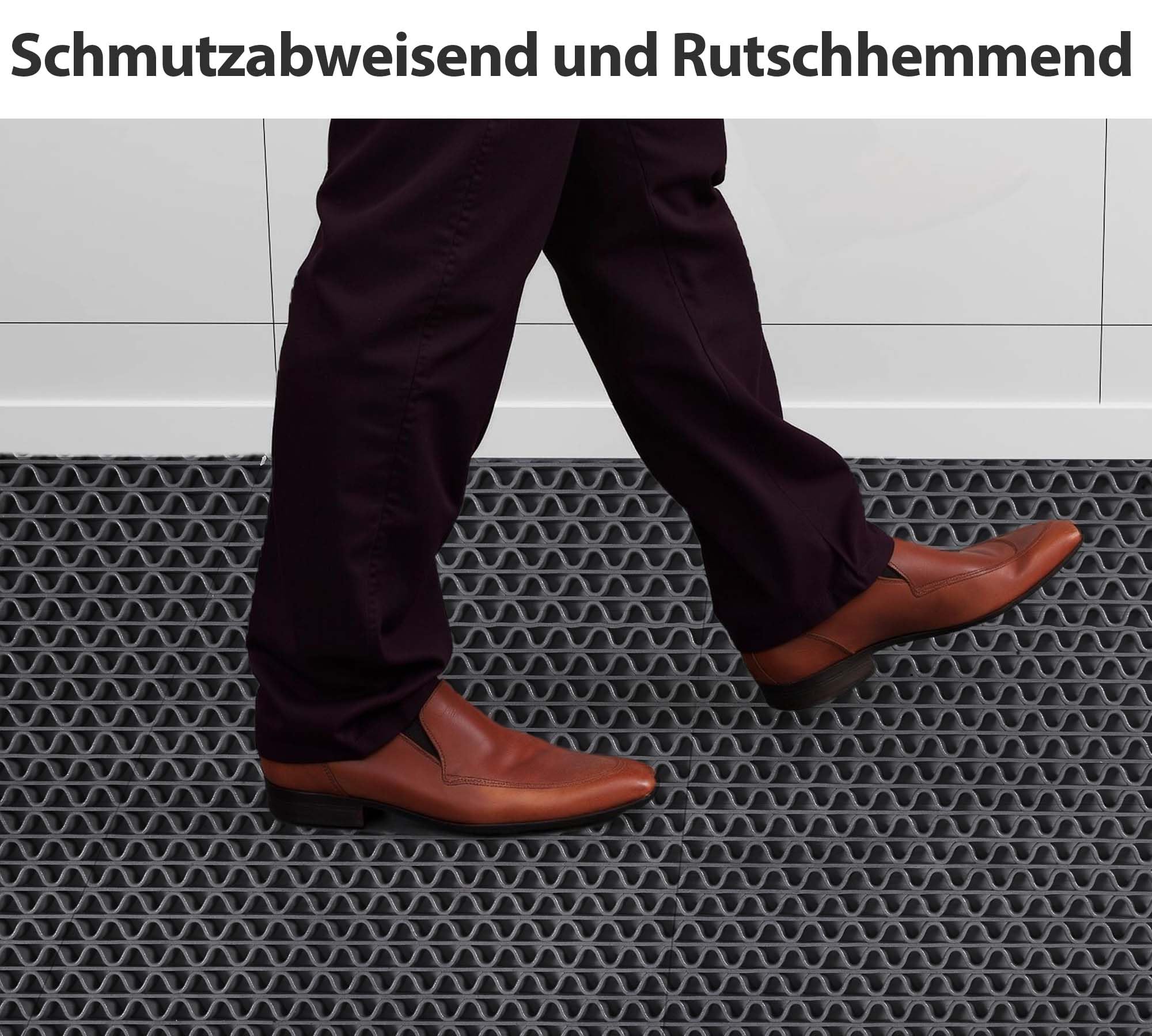 bimiti Drainage Bodenmatte 90x200cm PVC Duschmatte 6mm Dicke, rutschfest Kommerzielle Matte, Antirutschmatte Duschmatte Mesh Hohlmatte für Nassbereich Küche Schwimmbad Waschraum Restaurant, Grau