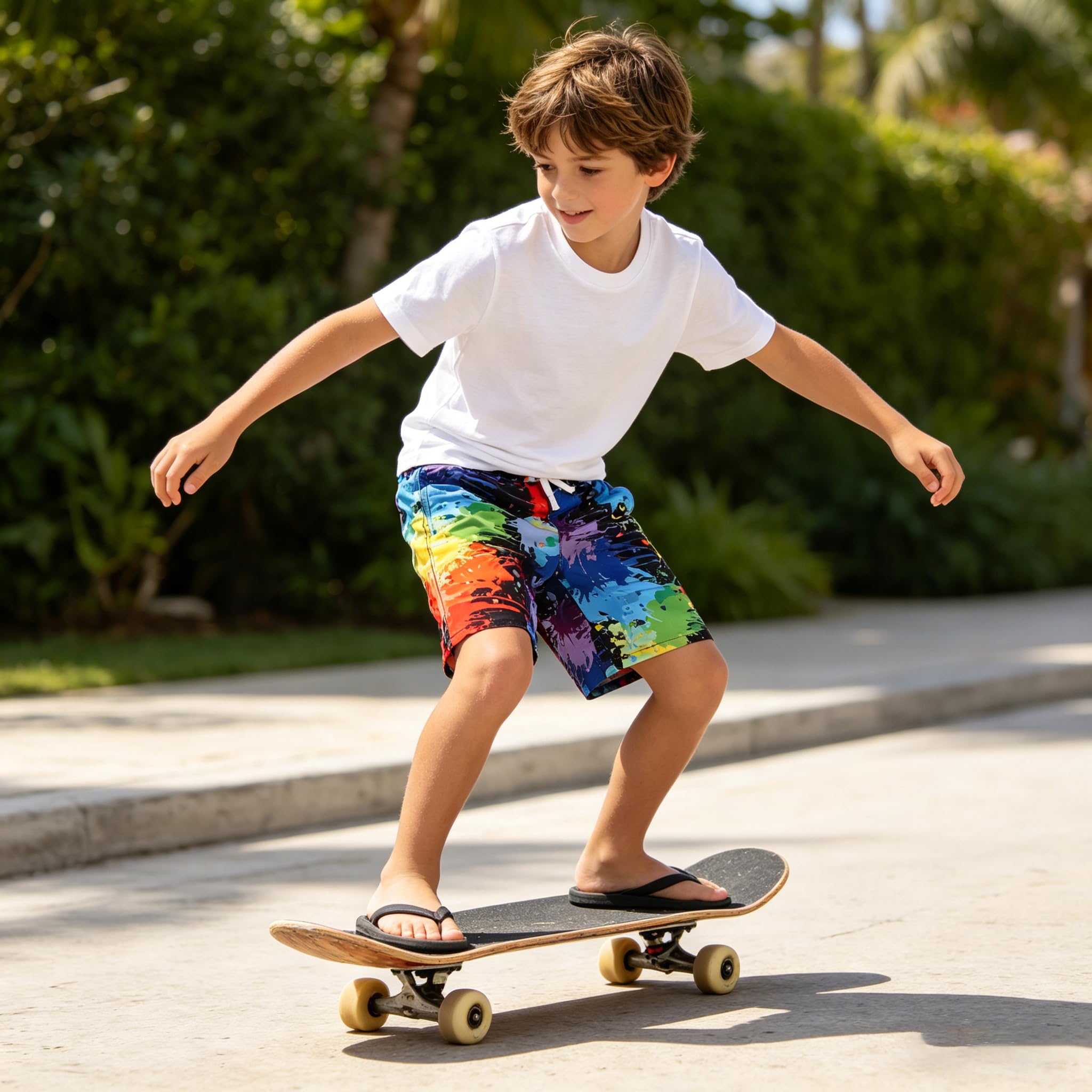 Fanient Maillot de Bain drôle imprimé en 3D pour garçons, vêtements de Plage à séchage Rapide, Short de Bain en Cours d'exécution