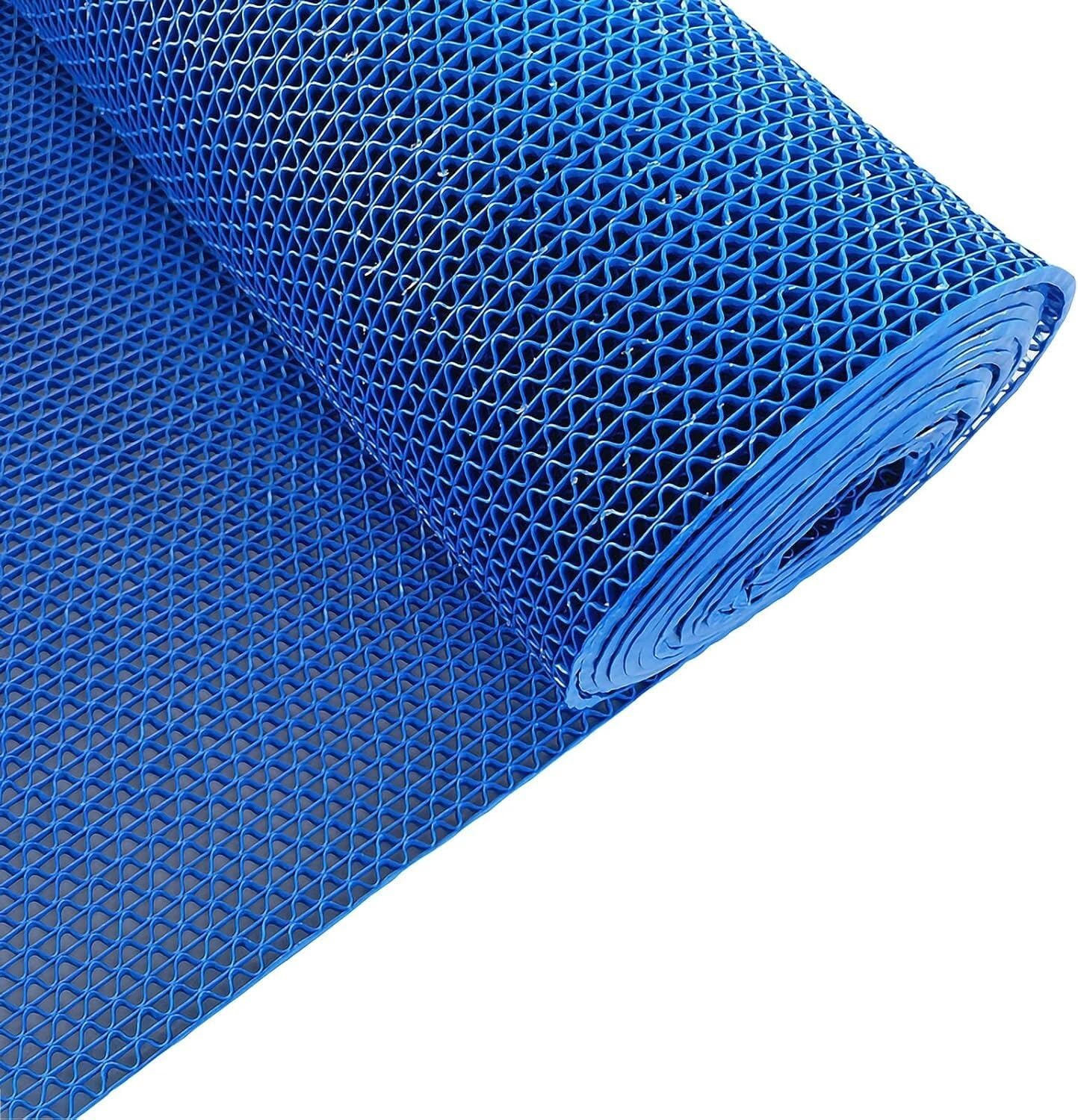 BHGFYXBS Bathroom Drainage Non-Slip Mat 5Mm Thick Pvc Hollow Door Mat For Swimming Pool, Shower Room, Indoor Outdoor,Blue-90cmx500cm
