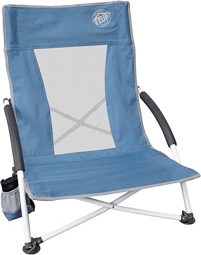 E-Z UP Silla plegable al aire libre Low Sling azul pizarra