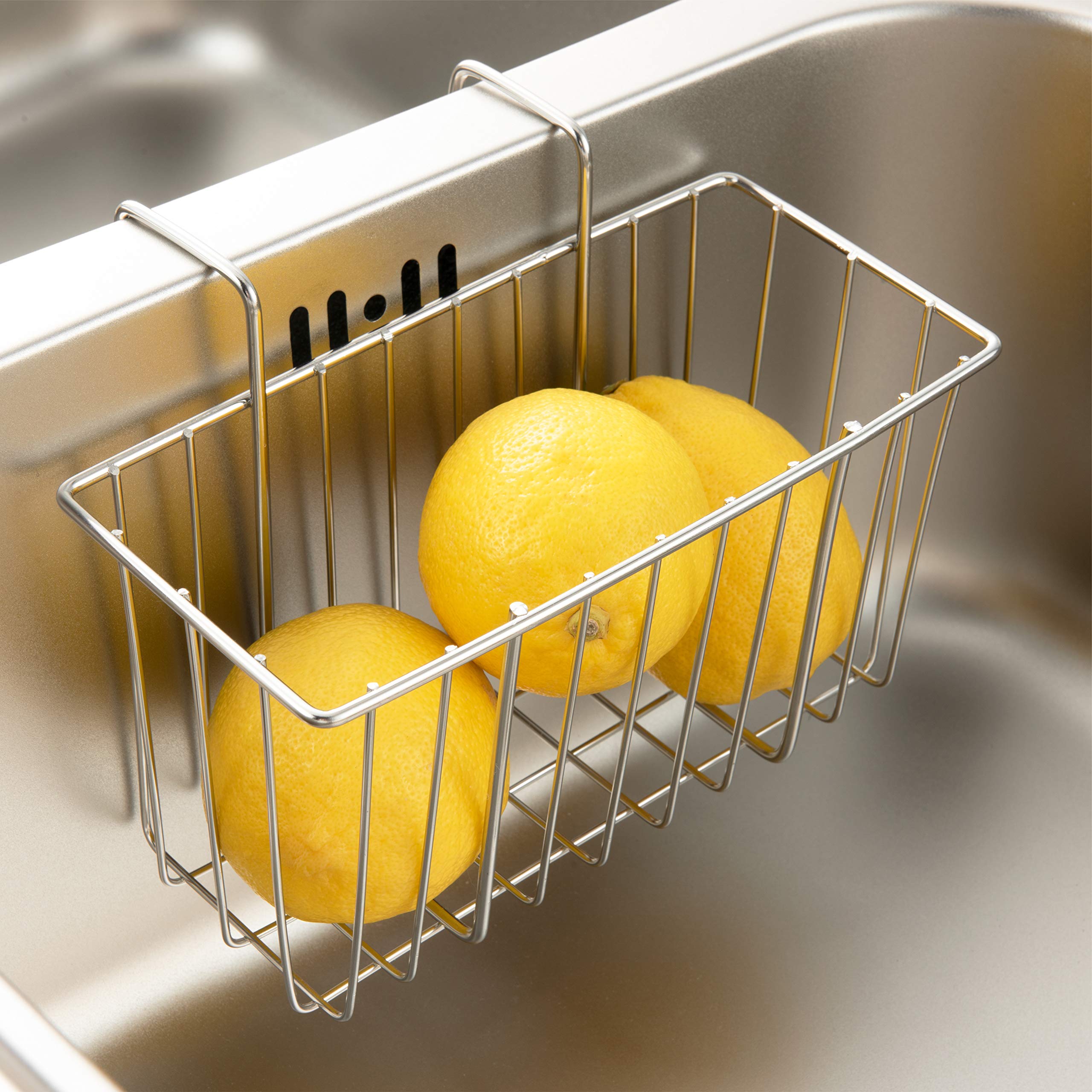 Support Éponge Adhésif Inox 304 - 2 Pack - Pour Évier Cuisine/Salle De Bain - Sans Percage
