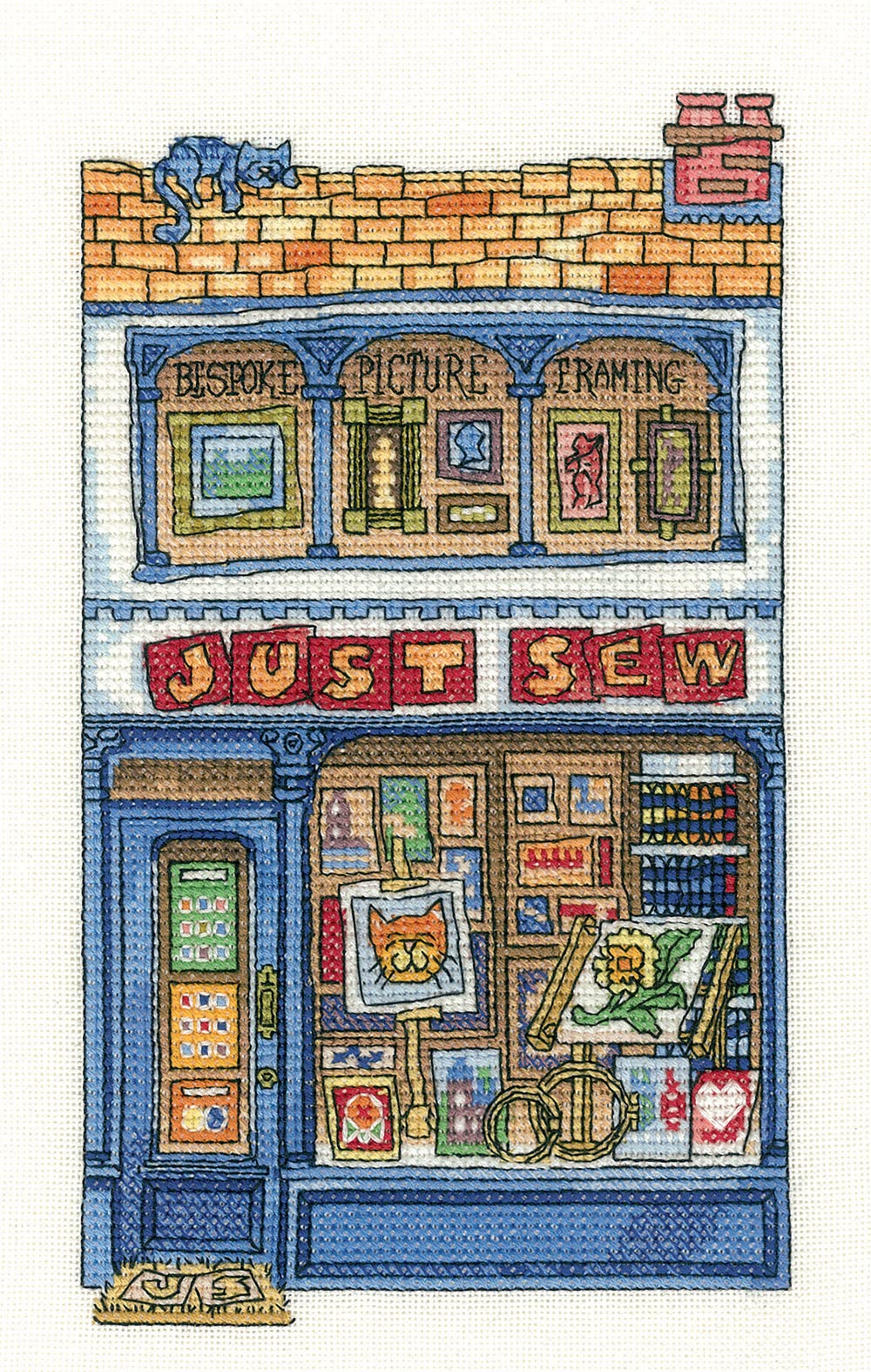 Heritage Crafts Multifarbig Cross Stitch Kit - Just Sew - Shopfront