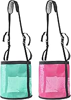 Vista 7 de Bolsa de alimentación para caballos, bolsa de alimentación de bozal resistente con correa ajustable, almohadilla cómoda para el cuello, almohadilla