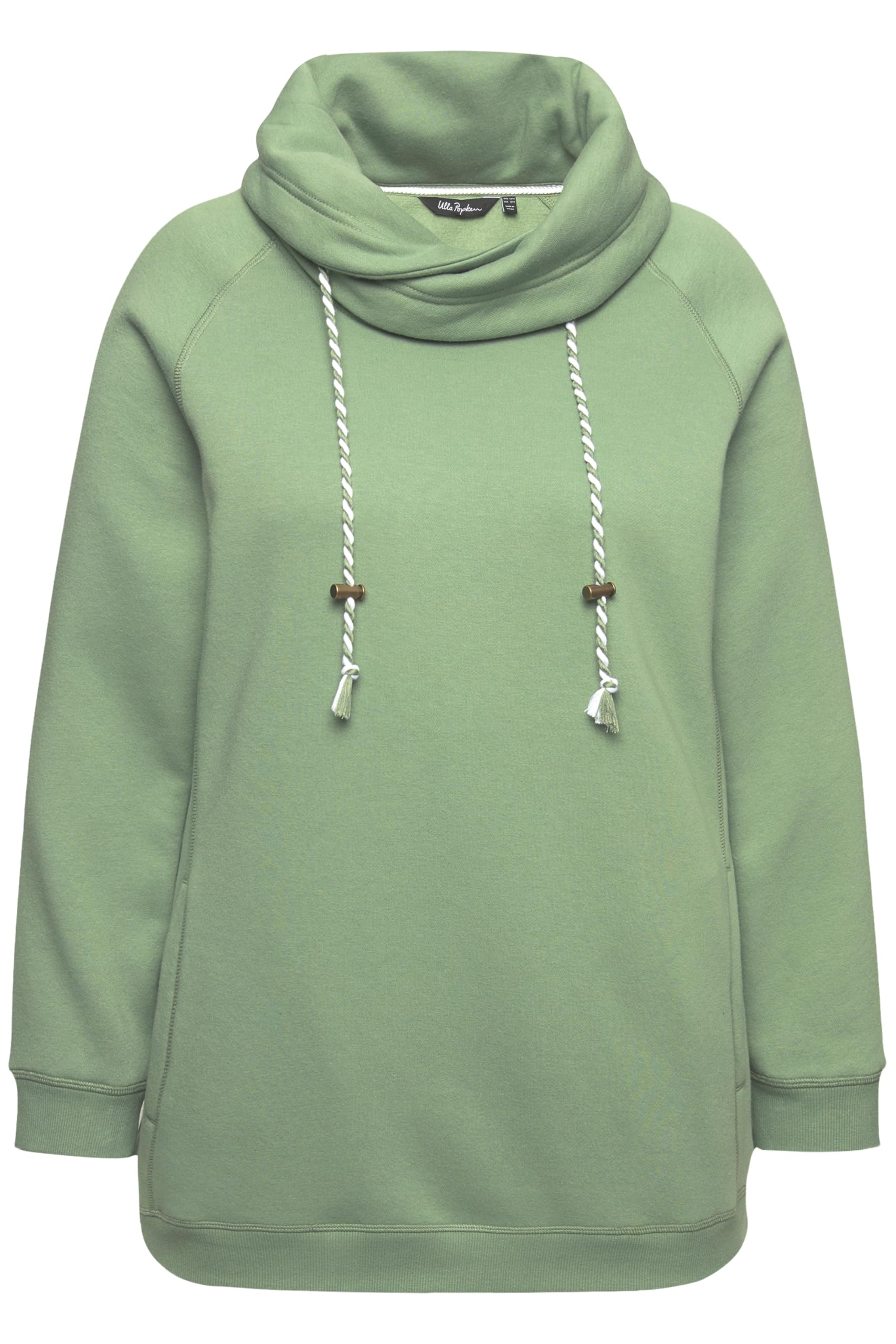 Ulla Popken Bluza sportowa Kobiety Sweatshirt, Weiter Stehkragen, Taschen, Raglan-langarm