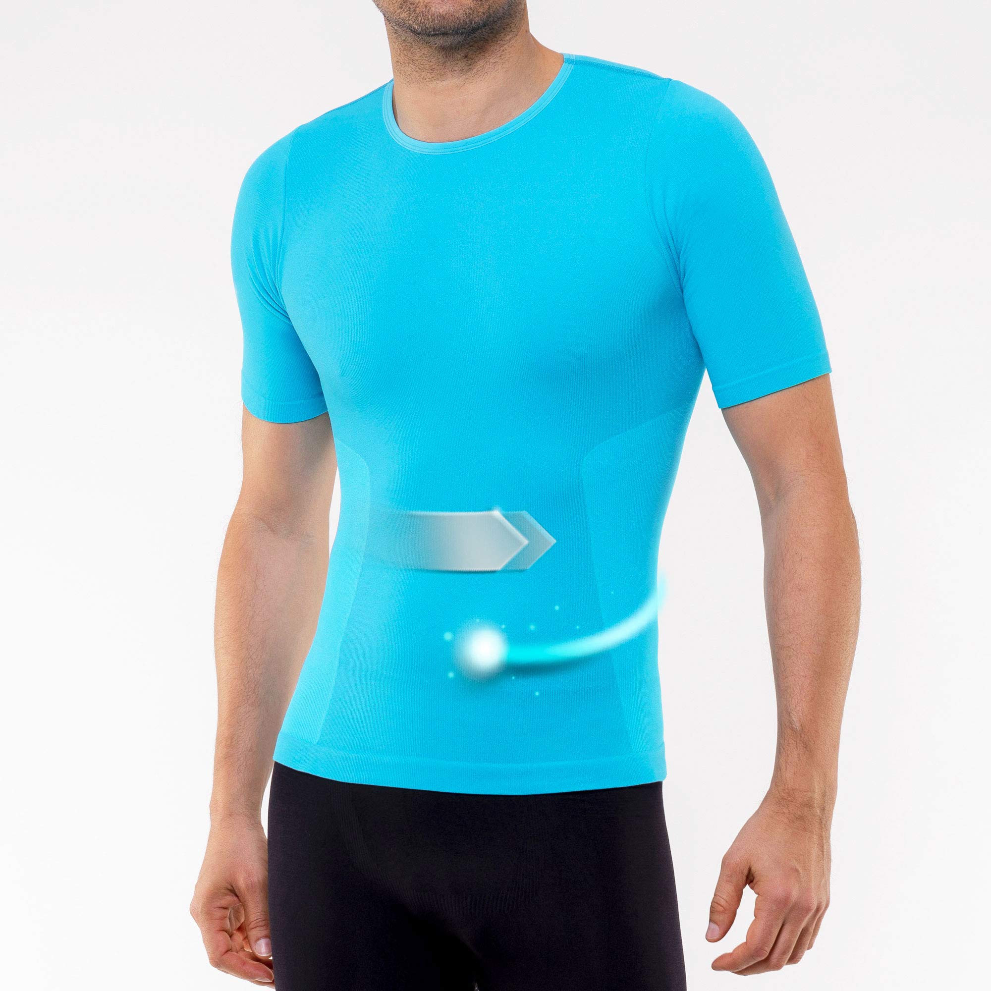 Cryoshape Men's Sculpting T-Shirt, Mens, TJ122, blue, FR : Taille Unique (Taille Fabricant : S/M)