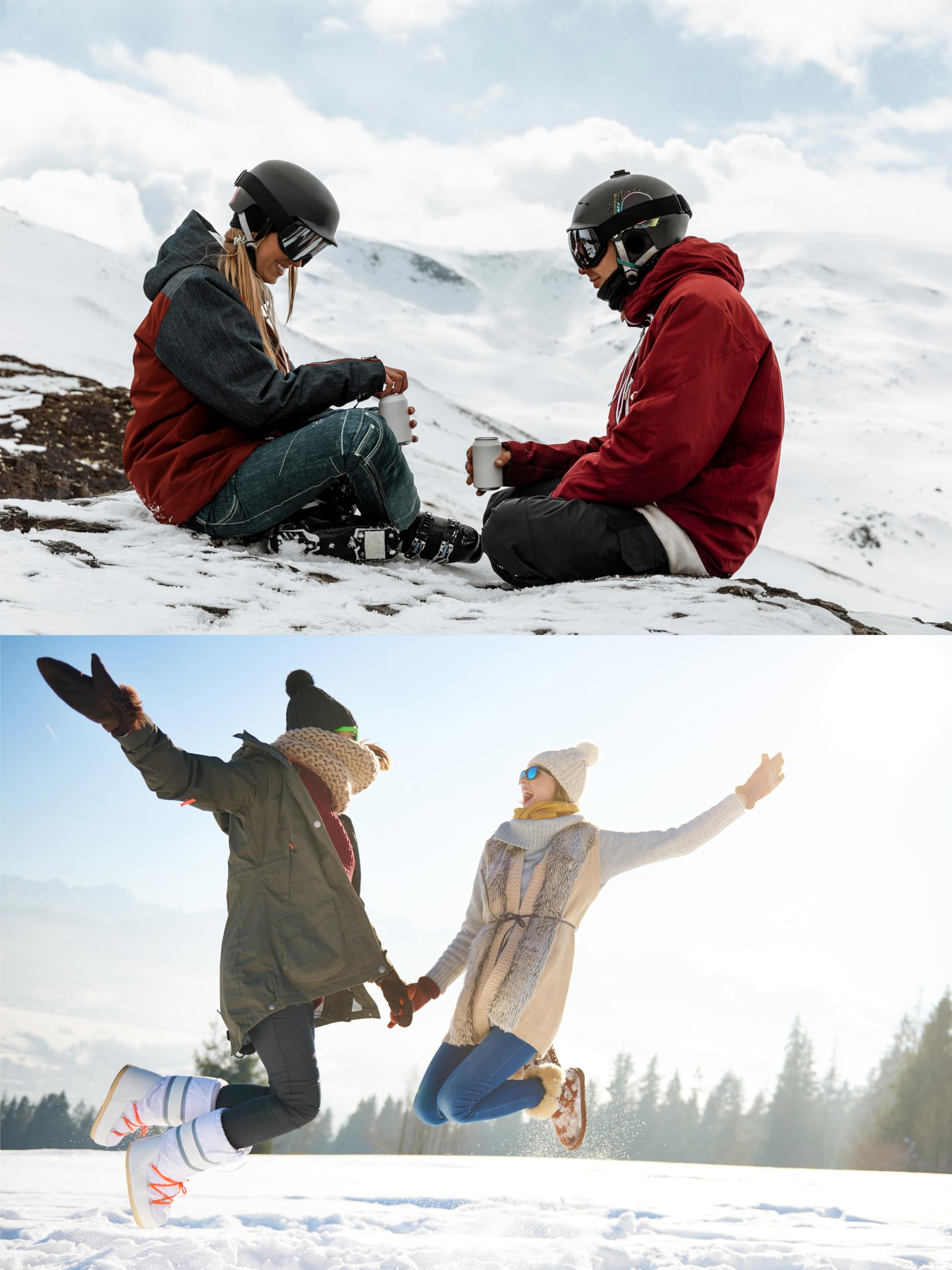 OCERA Thermo Unterwäschen Set für Damen und Mädchen, Warme Thermounterwäsche für den Winter, Ski, Snowboard, zum Wandern oder zuhause, weiche angeraute Innenseite