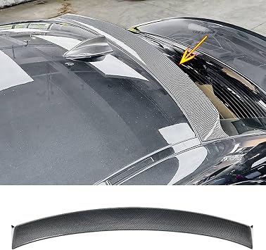 Car Rear Trunk Roof Spoiler Wing Splitter Compatible with BMW 1 Series E82 Coupe 120i 128i 135i M1 2008-2013, Carbon Fiber Look