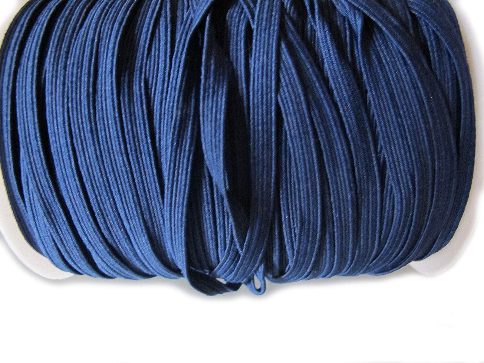 PrettyBoutique 6mm Corded Flat Cord Thin Elastic Dressmaking Waistband Headbands (Navy, 10 Metres) โ image 1