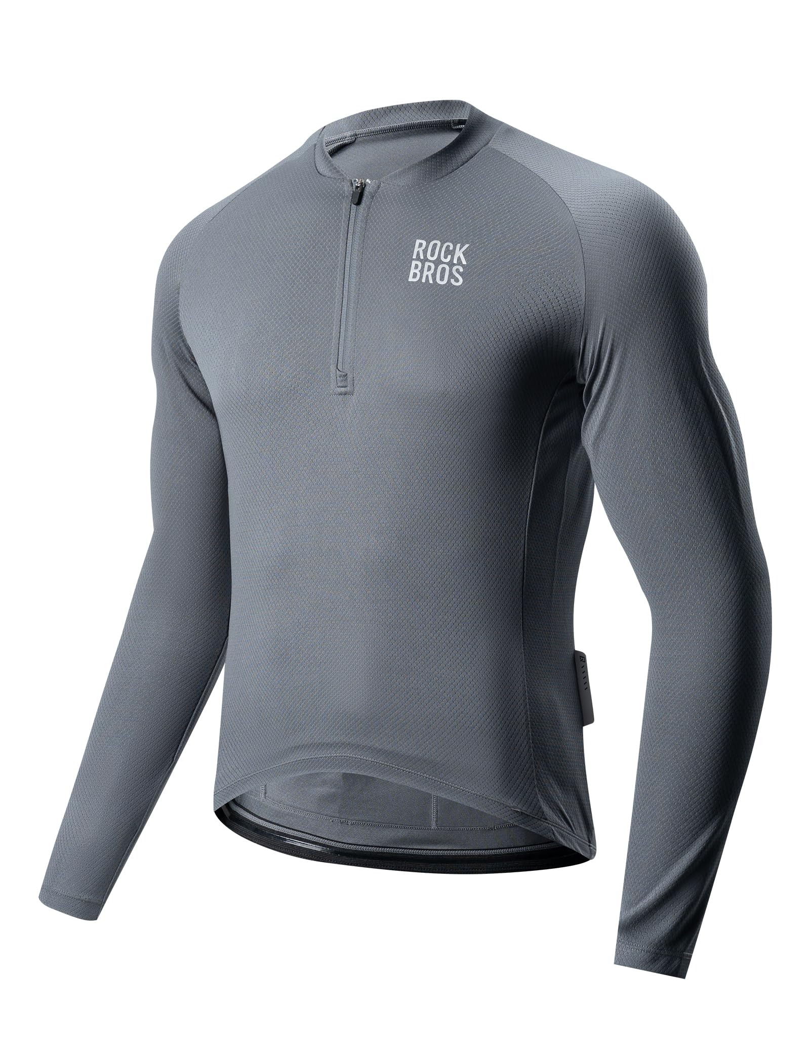 ROCKBROS Maglia da ciclismo a maniche lunghe da uomo, leggera e traspirante