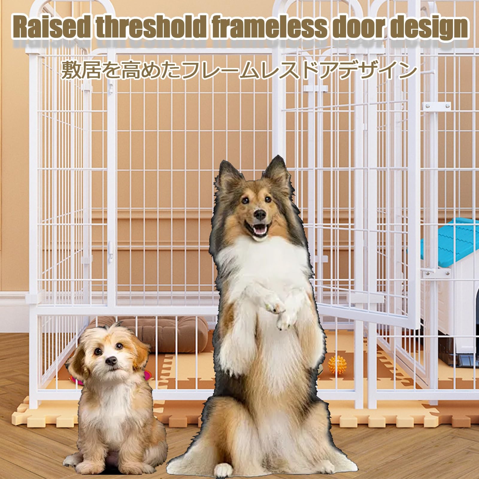 Recinto Per Piccoli Animali Recinto Per Animali Domestici Con Porta Recinto Per Cani Da Interno Recinto Metallo Gabbia Per Piccoli Animali Ampliabili Recinto Per Cani In Ferro(White 4-pack,60
