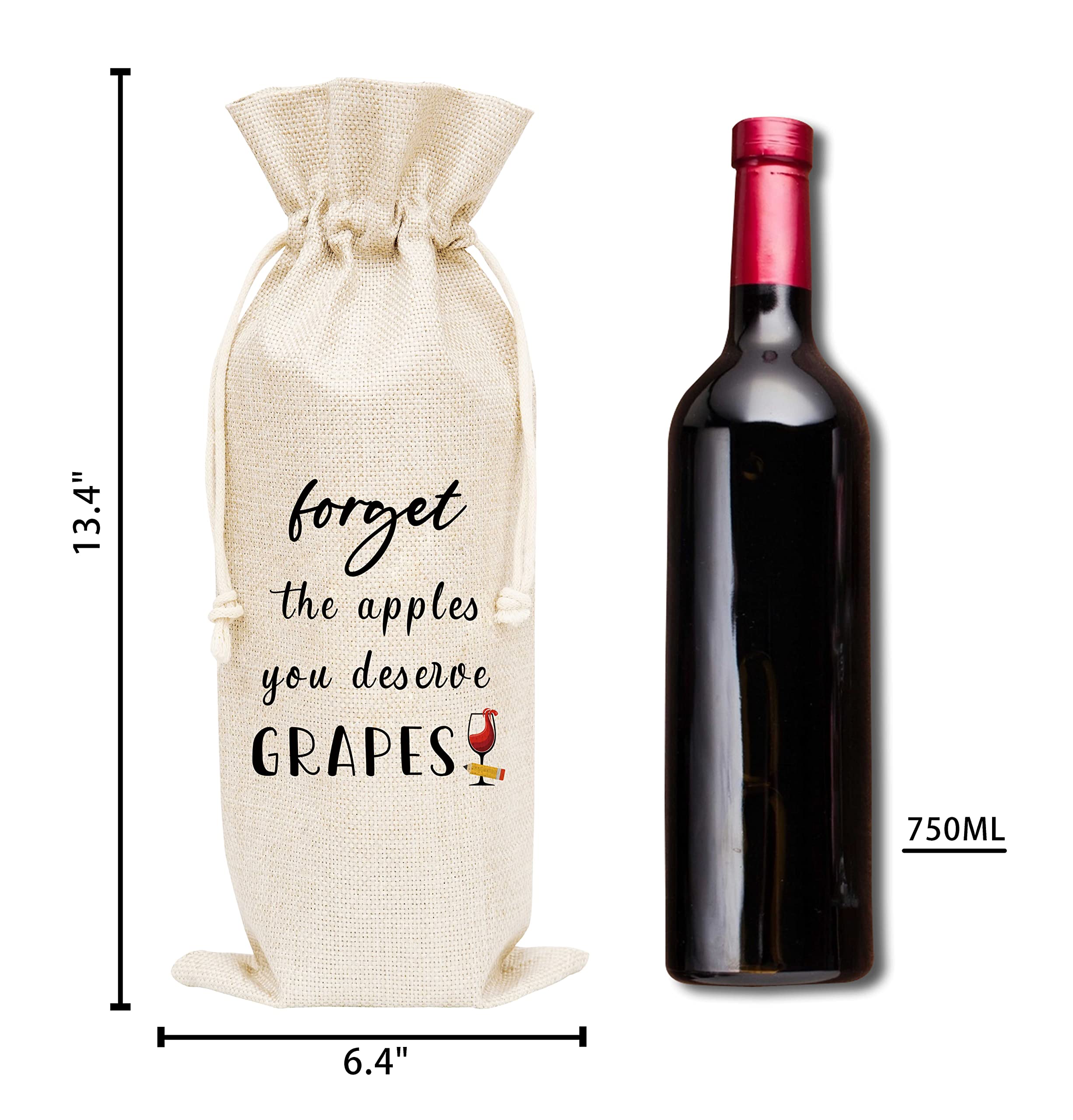 Teacher Appreciation Wine Bag - 1 Pc Bottle Cover Gift Bag (Hf14) For School Coworkers & Back to School Gift