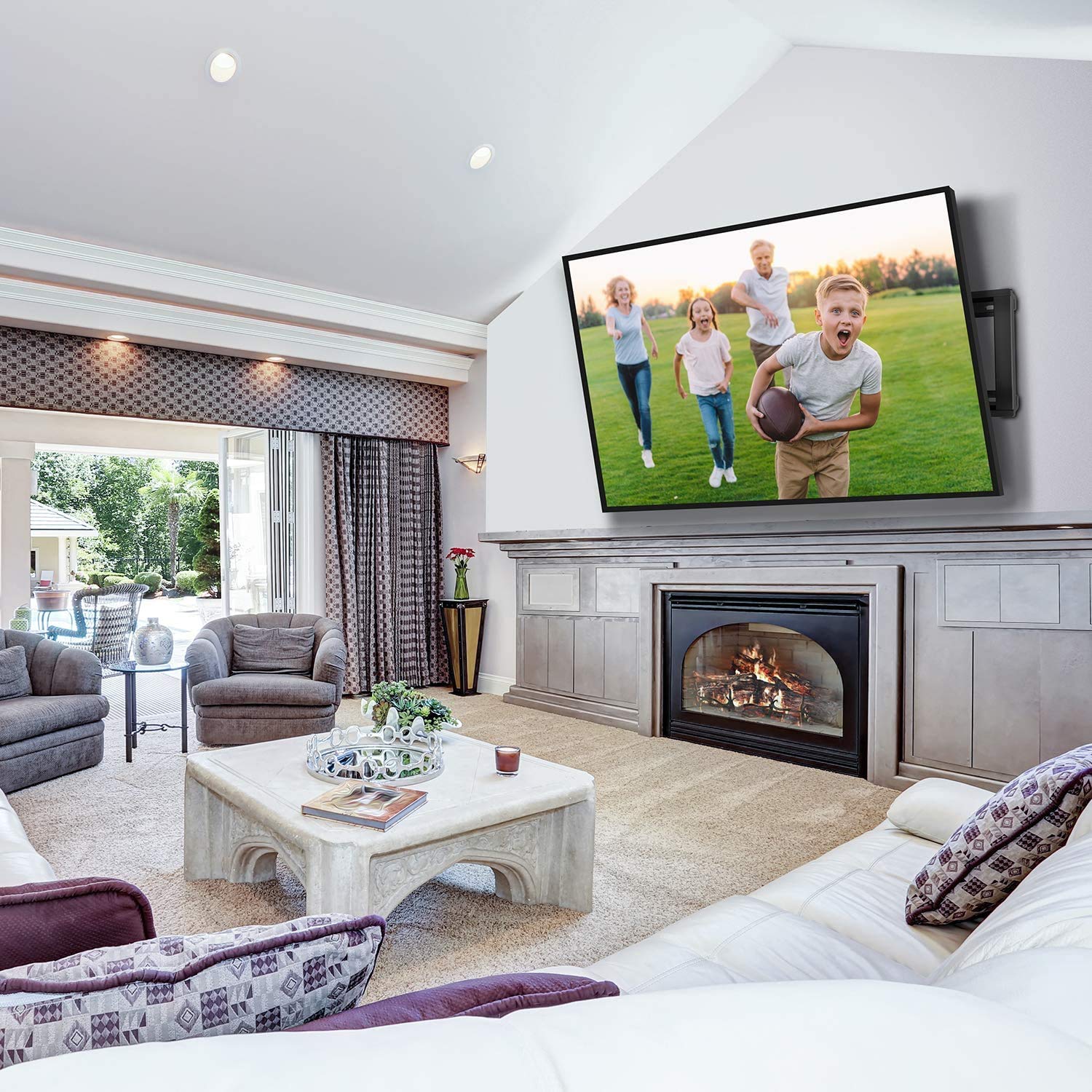 PERLESMITH TV Wall Mount for 3785 inch Large TVs, Sliding Design for