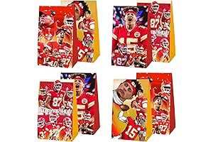 SAANTE Kansas City Chiefs Party Supplies: 12 Durable Treat Bags for All...