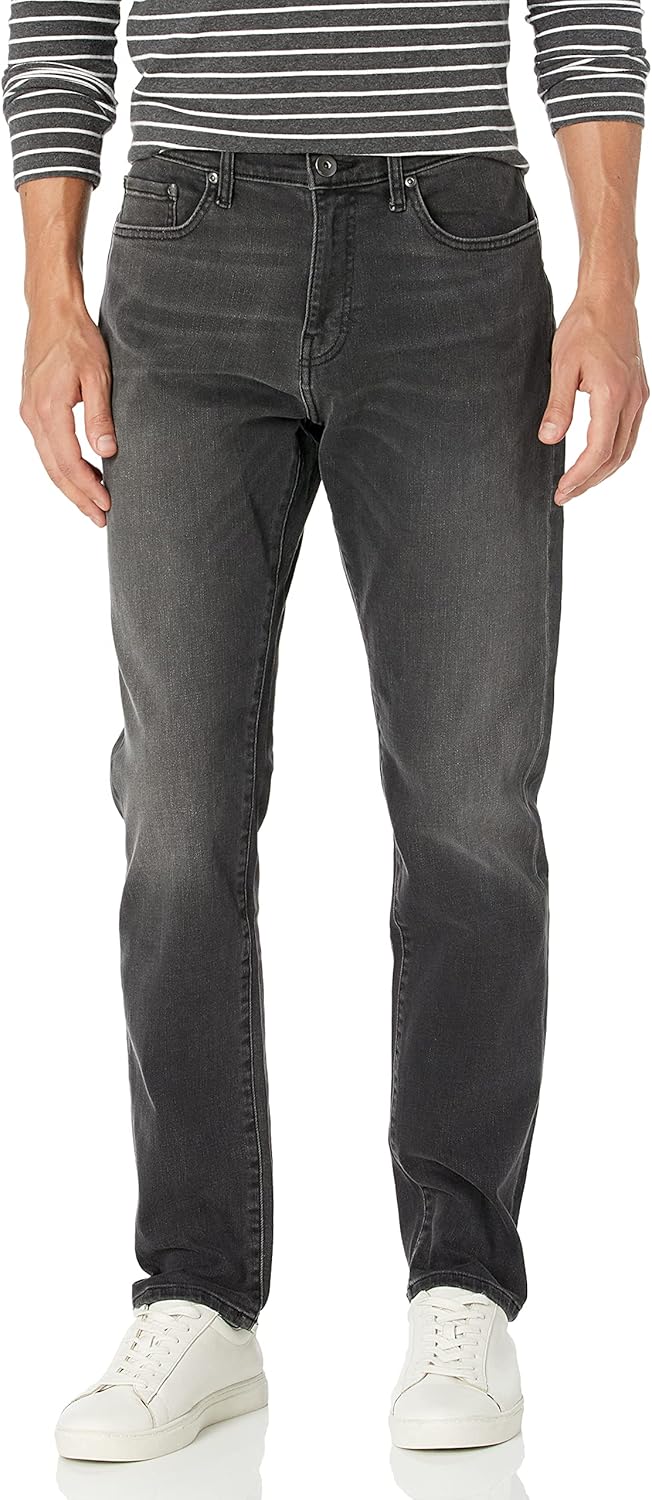 Amazon Essentials Men's Athletic-Fit Jean (Previously Goodthreads) 28W x 29L Black Sanded