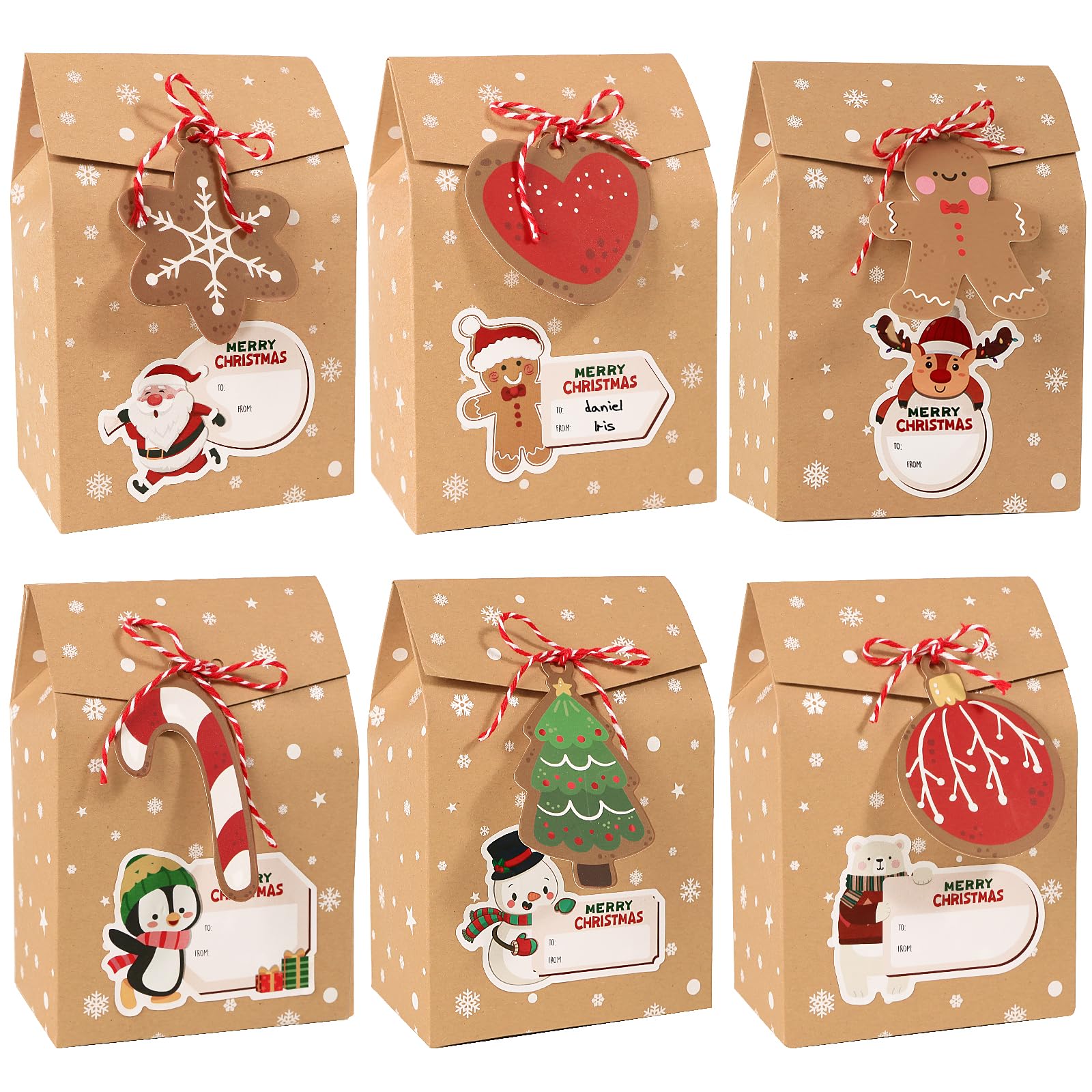 ETIQUETTE CADEAU,E--Étiquettes En Papier Kraft Multi-styles, 100 Pièces