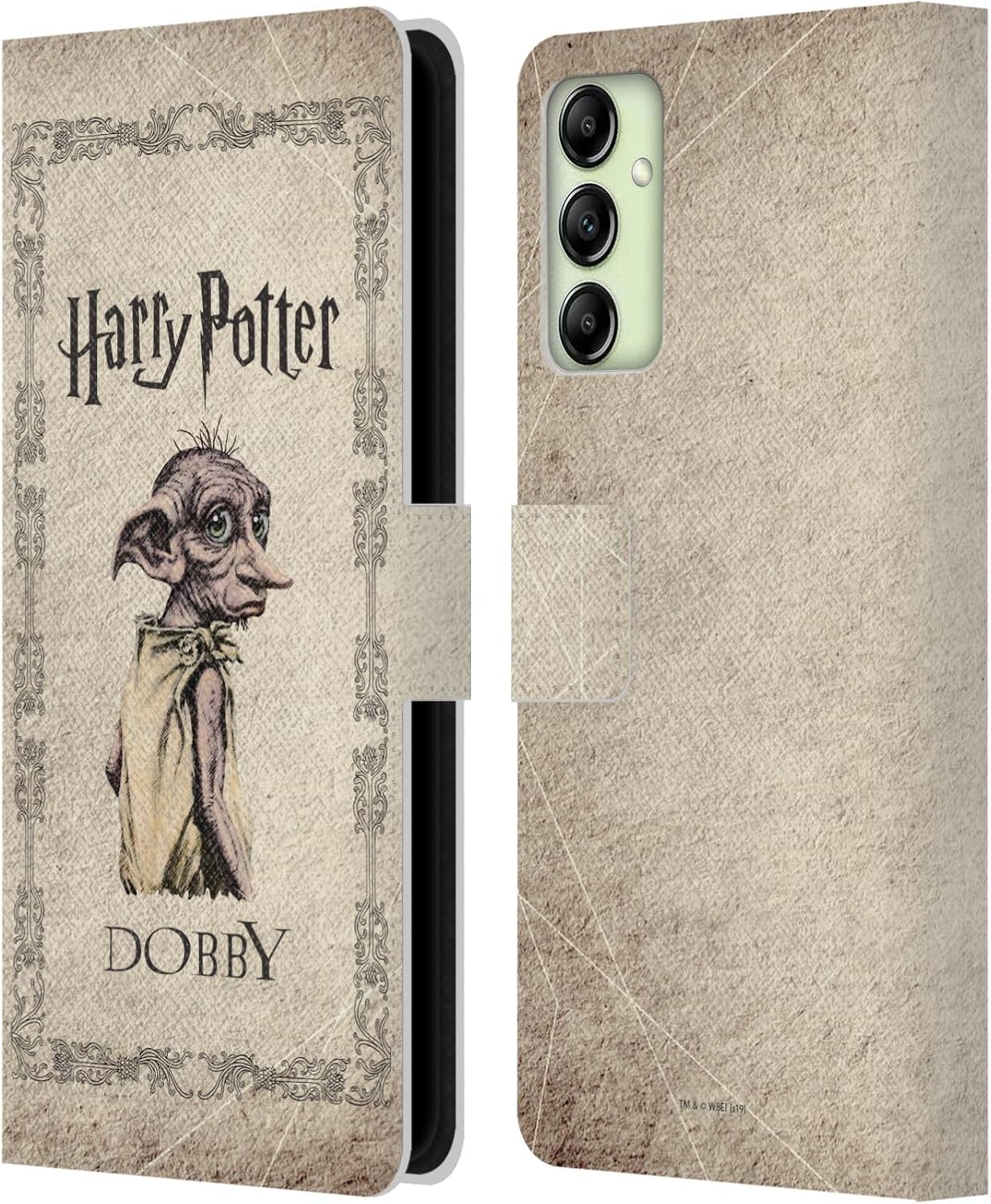 Head Case Designs Officially Licensed Harry Potter Dobby House Elf Creature Chamber of Secrets II Leather Wallet Case Compatible with Samsung Galaxy A14 5G