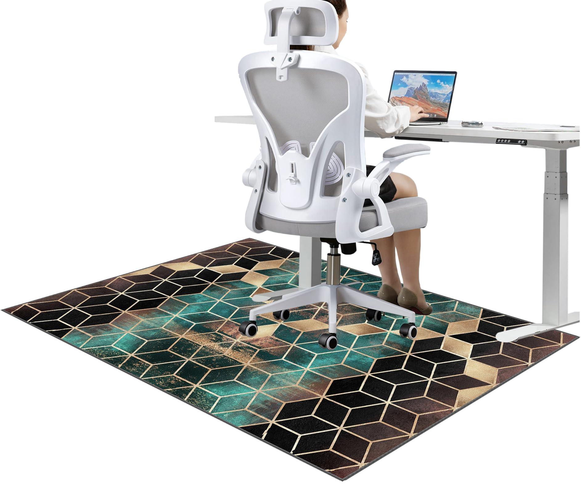 130 x 180 cm Alfombra Oficina para Silla con Ruedas Alfombra Silla Gaming Protector Suelo Silla Ruedas Alfombra Silla Escritorio Antideslizante Alfombra Protectora Suelo Silla Alfombra Gamer