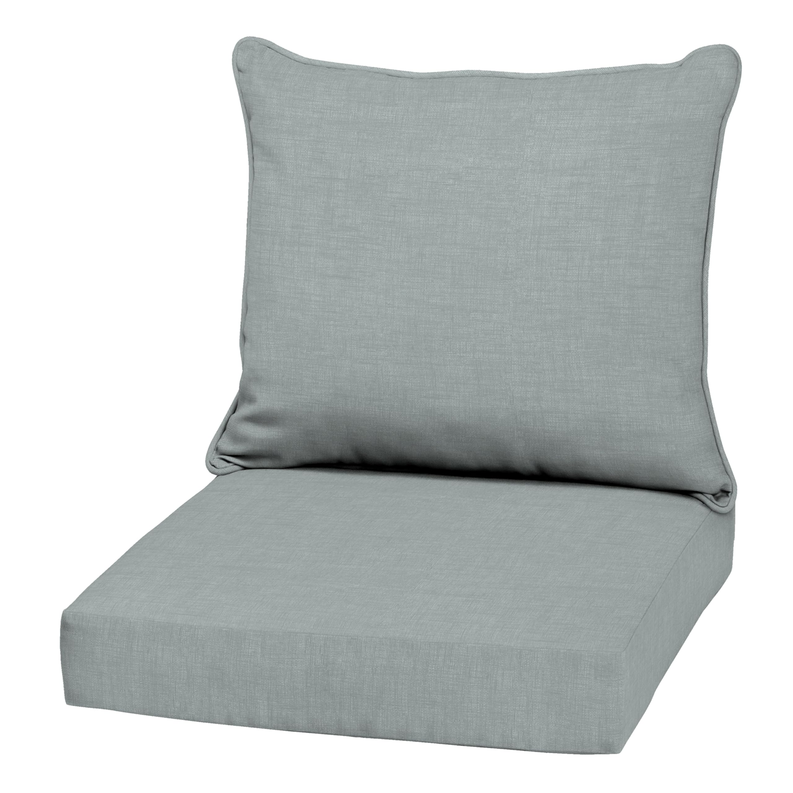 Arden Outdoor Deep Seat Cushion Set, 22x24, Stone Grey