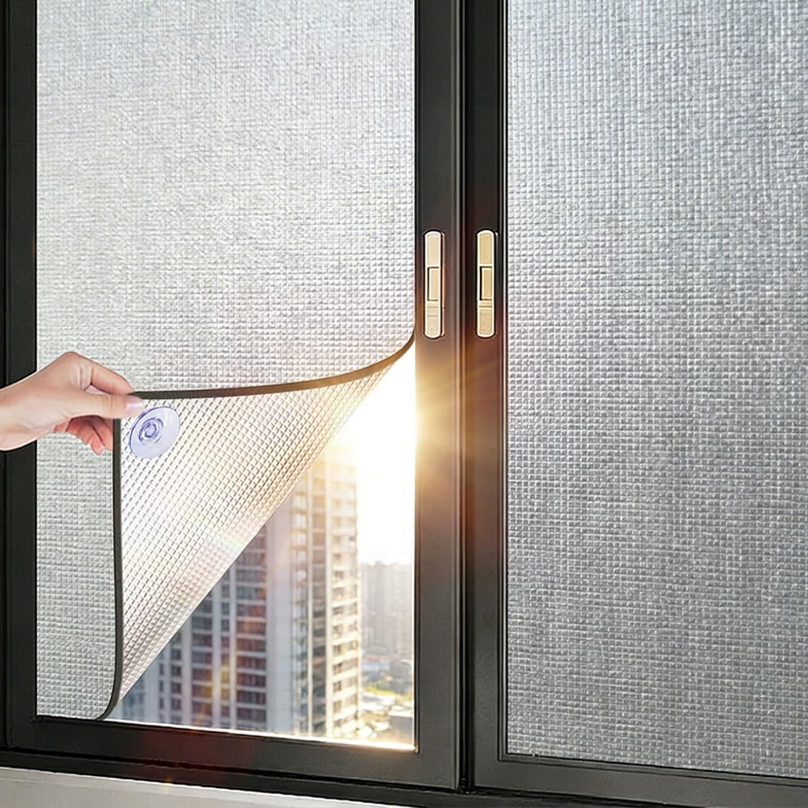 Sun Protection Privacy Window Film,Opaque Window Film for Home,Office (60x140cm)