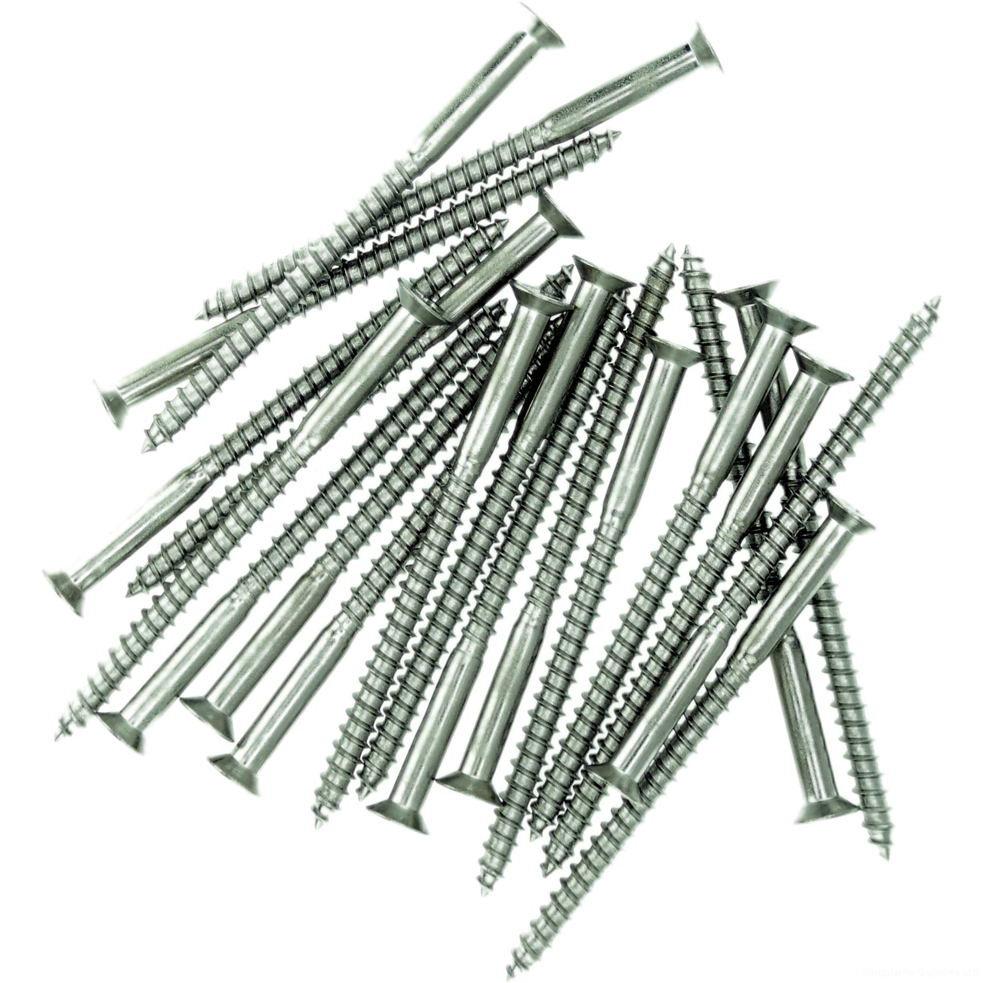 Singularity Supplies No.4 X 1.18 (3.0Mm X 30Mm) Pozi Countersunk Wood Screw - Stainless Steel (A2) (Pack Of 20)