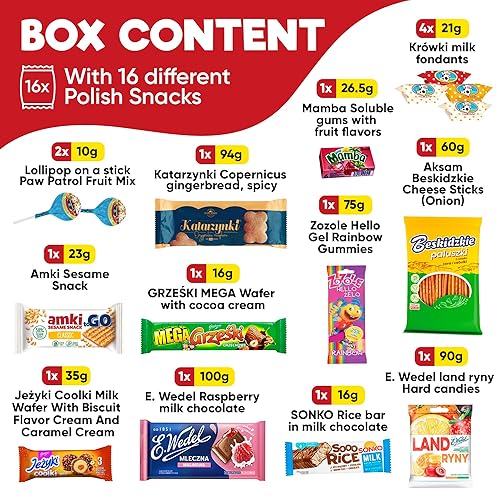 Miniatura 3 de Auténtica caja de dulces polacos, 15 golosinas tradicionales de Polonia, disfruta de los sabores de Polonia con chocolate, obleas, galletas y más.