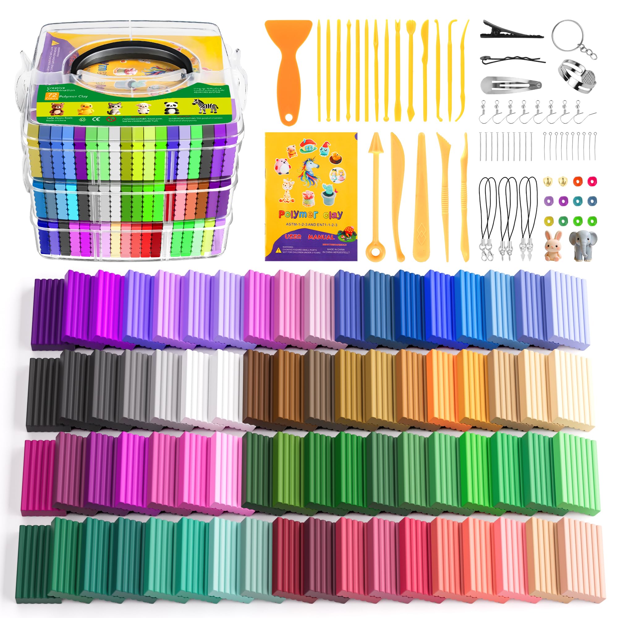 Artpar 82 Color Polymer Clay Kit - Kids Crafting -10