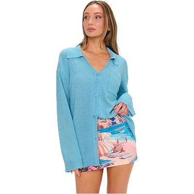 Show Me Your Mumu Sonny Sweater blue lagoon knit
