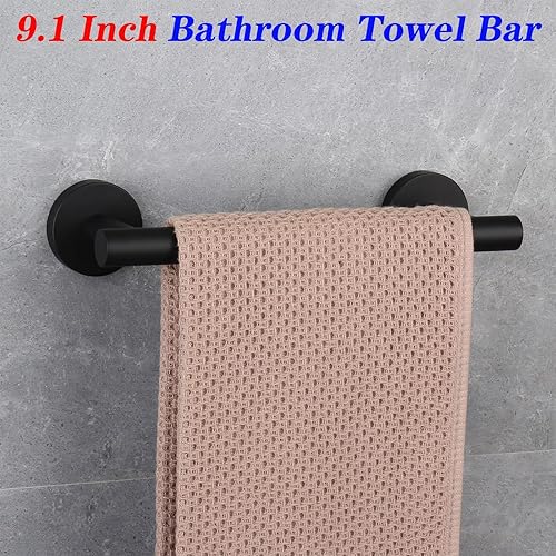 Miniatura 3 de GERZWY Barra de toalla de cocina pequeña de 9 pulgadas SUS 304 Gabinete de acero inoxidable Barra de toalla de mano montado en la pared Organizador