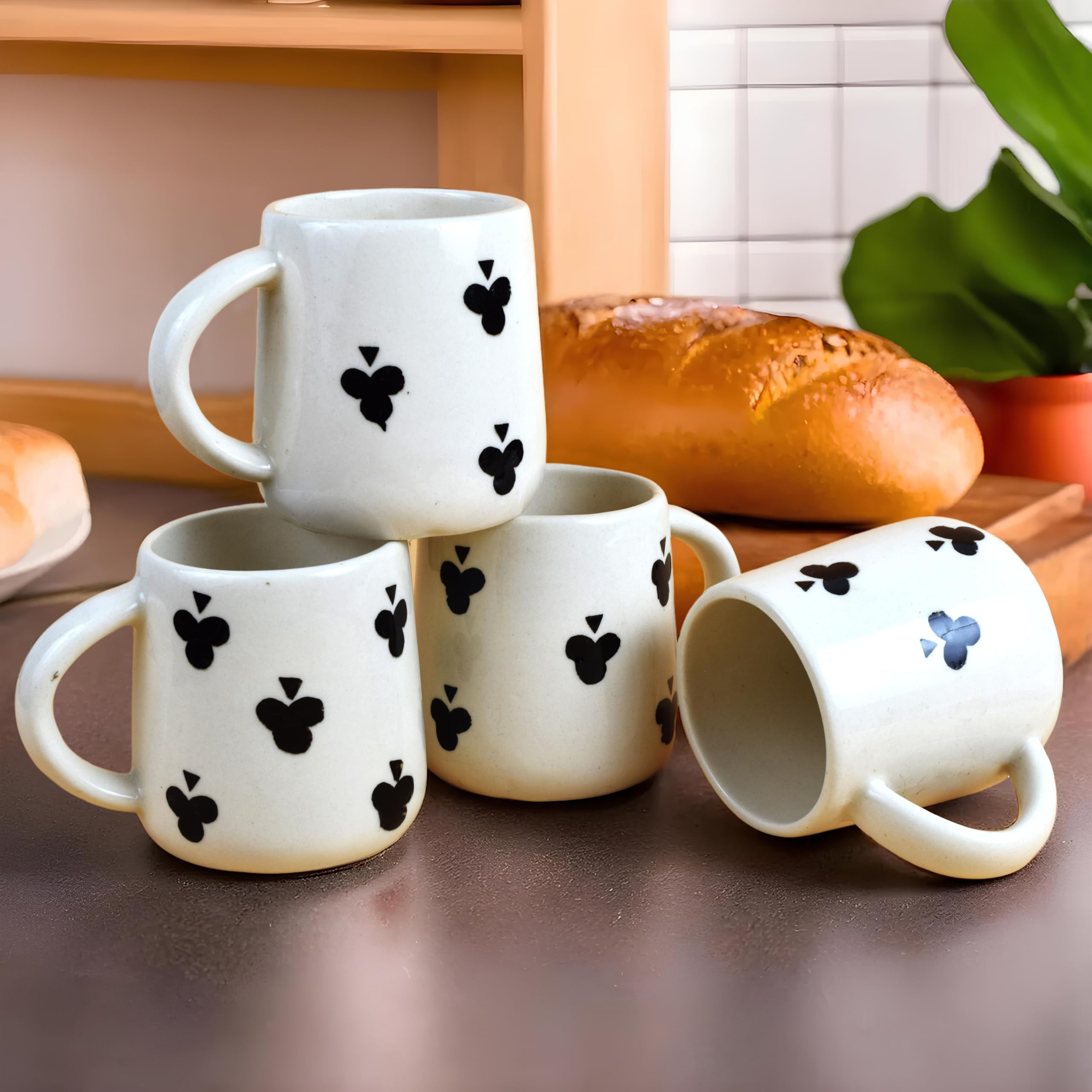 Zara Decor Center | Ceramic Tea Cups Set l Coffee Chai Serving Cups |Micorwave Safe| Ideal Gifts for Anniversary | Housewarming Parties (Leaf Print, Set of 4) (B0DG5T6HGN) Amazon Price History, Amazon Price Tracker