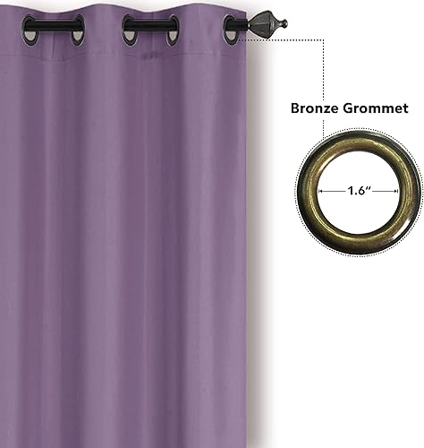 Miniatura 8 de Better Home Style 2 paneles de cortinas aisladas para cualquier ventana con ojales 100% opacos, color liso, 2 paneles de 36 pulgadas de ancho x 63