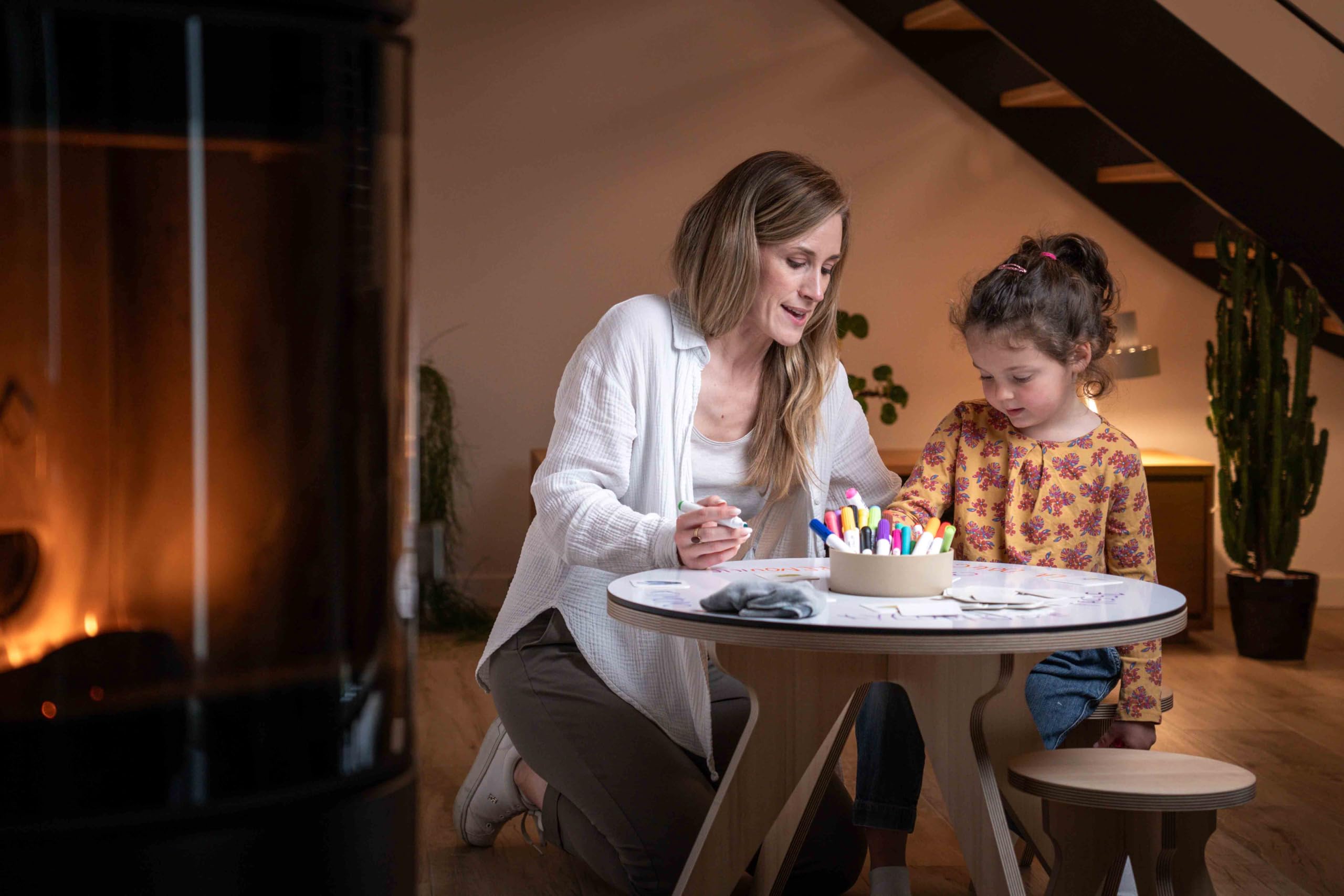Table de coloriage/Table de Dessin en Bois Multifonction pour Enfant - La Drawin’Table - Home Edition - DRAWIN'KIDS