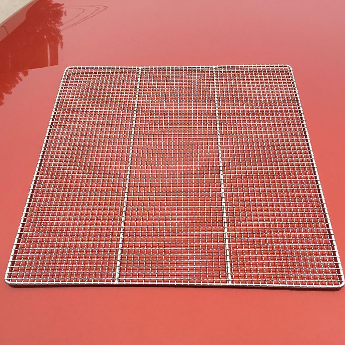 B&C.Room Stainless Steel Mesh Wire Steaming Cooling Barbecue Grills Racks Pan Grate Carbon Baking Net 41 * 41cm