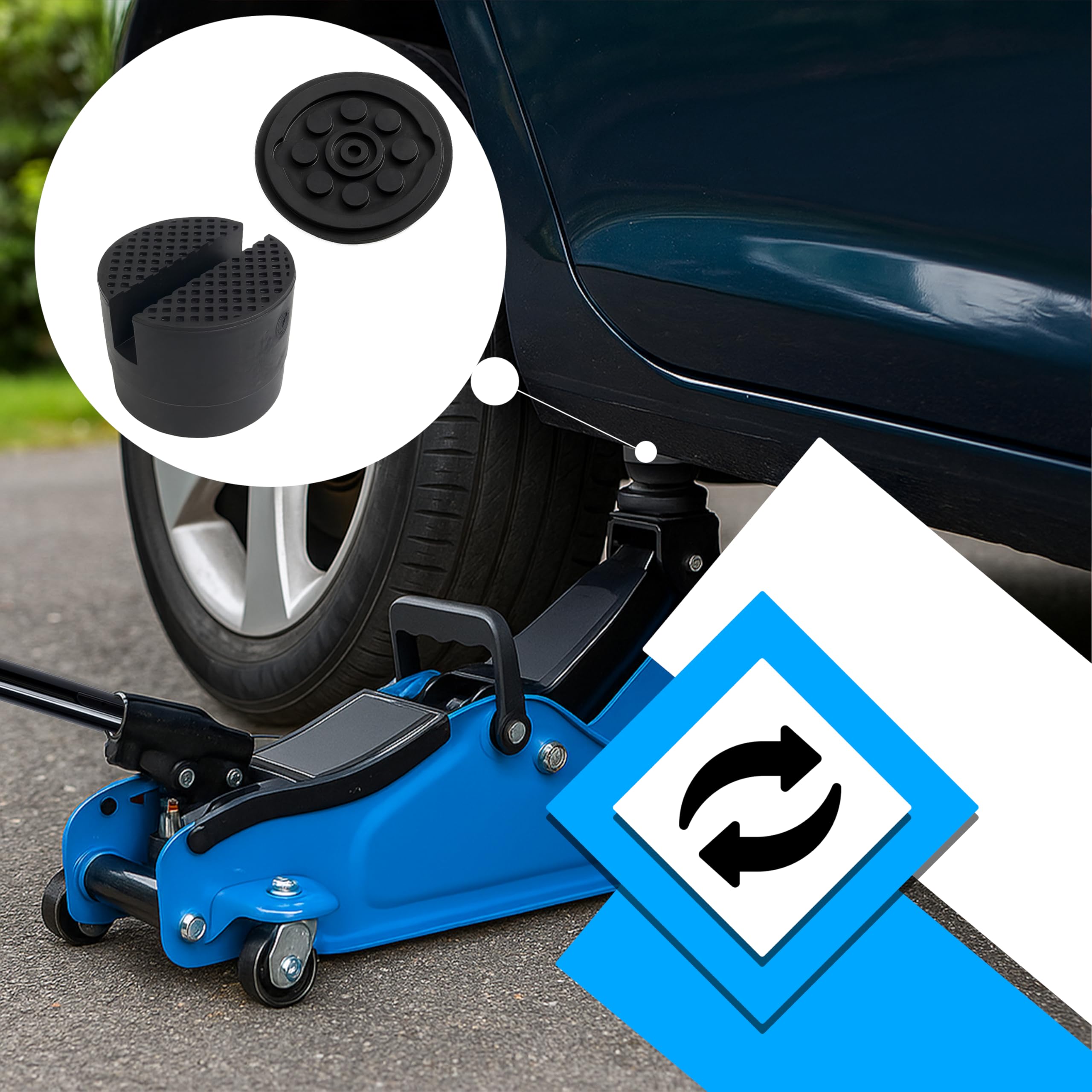 Retoo Hydrauliczny podnośnik samochodowy 2,5 t – podnośnik samochodowy o wysokości podnoszenia 85-365 mm i ramieniu dźwigni 50 cm, profil płaski, system podwójnego tłoka, bardzo stabilny, idealny do