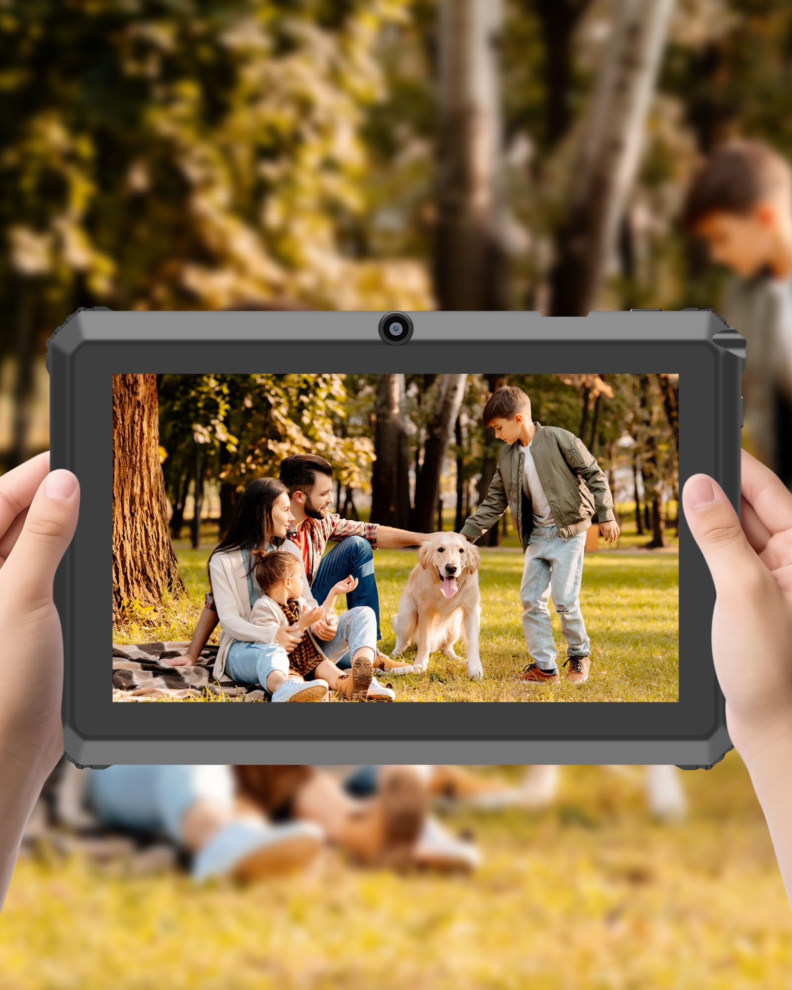 Tablet Android, Tablet 7 Pulgadas, con Soporte, Compatible con Tarjeta TF de 256 GB, Azul