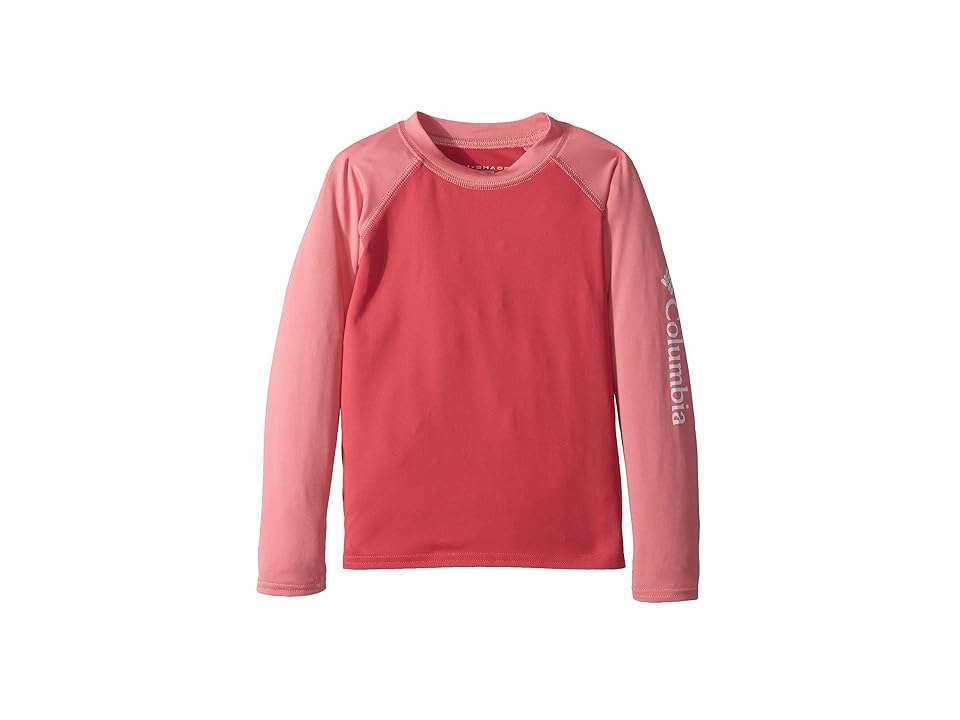 

Columbia Kids Mini Breaker Long Sleeve Sunguard (Toddler) (Punch Pink/Lollipop/White) Girl's Long Sleeve Pullover
