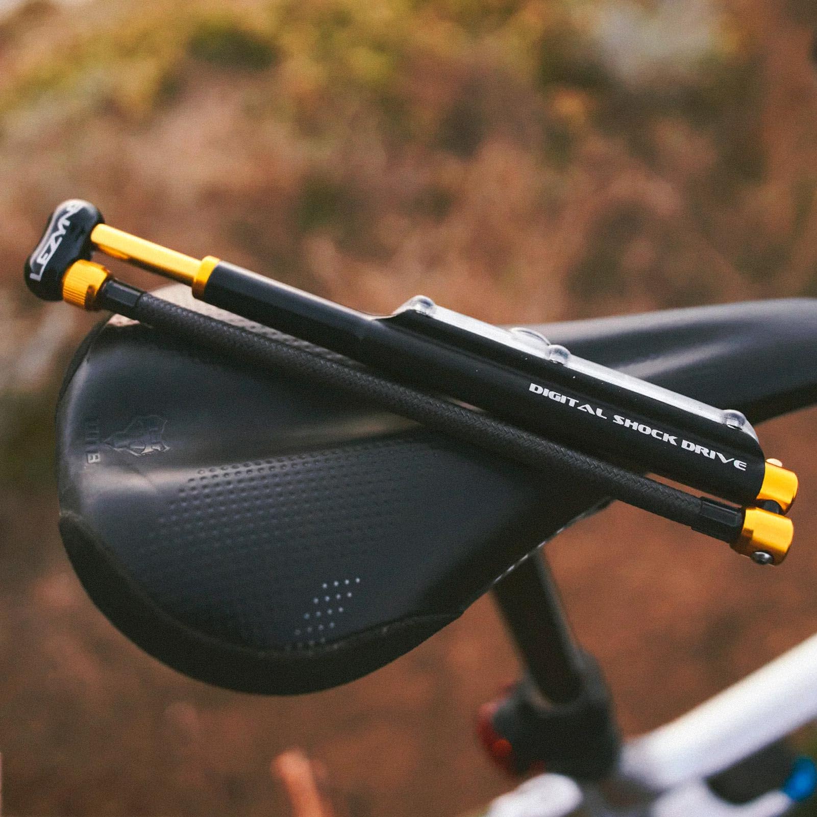 Lezyne Shock Digital Drive Floor Pump 350 Psi, Black/Gold