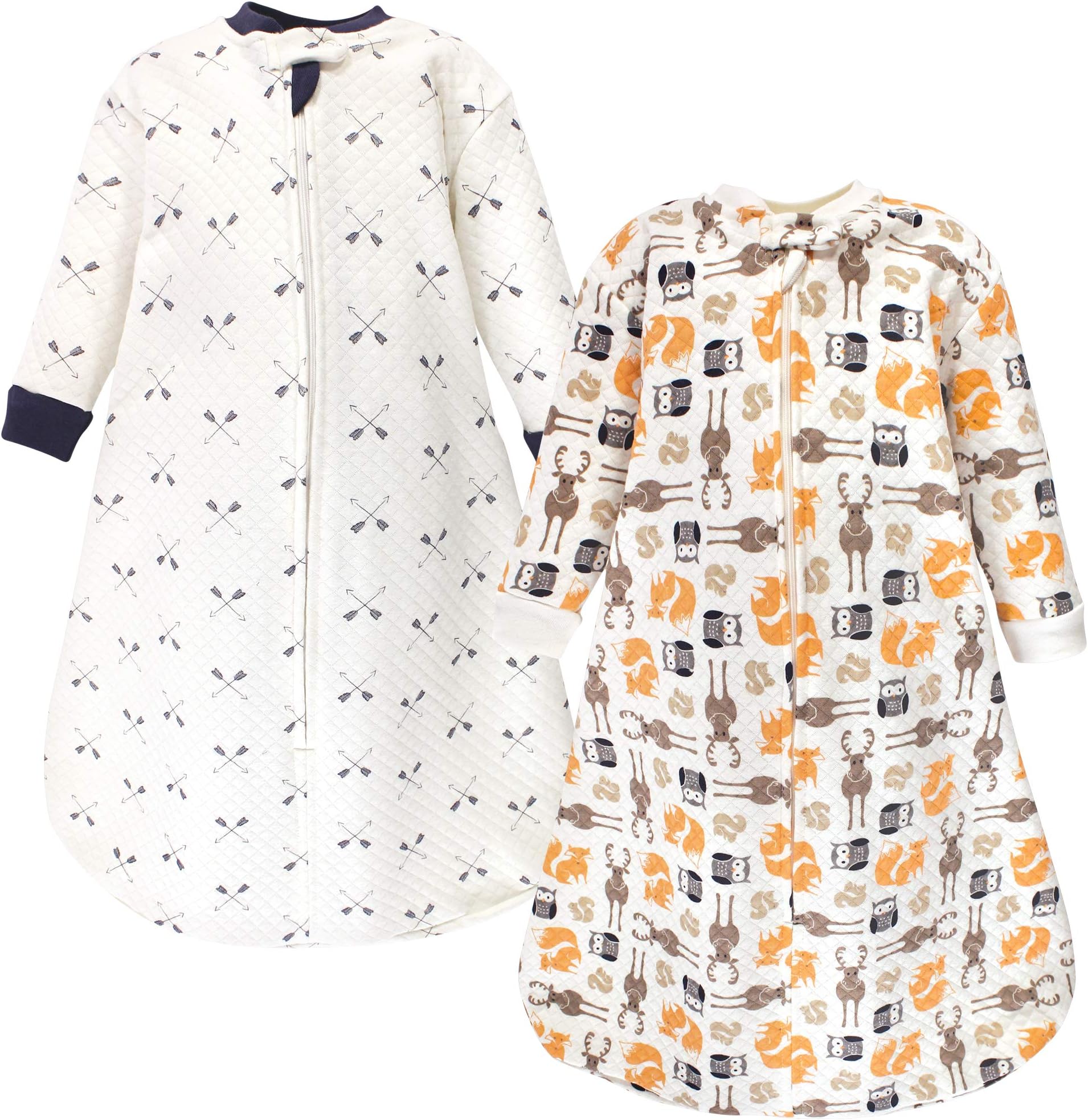 Hudson Baby Unisex Baby Premium Quilted Long Sleeve Sleeping Bag and Wearable Blanket