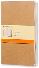 Moleskine Cahier Journal, Soft Cover, Large (5" x 8.25") Ruled/Lined, Kraft Brown, 80 Pages (Set of 3)