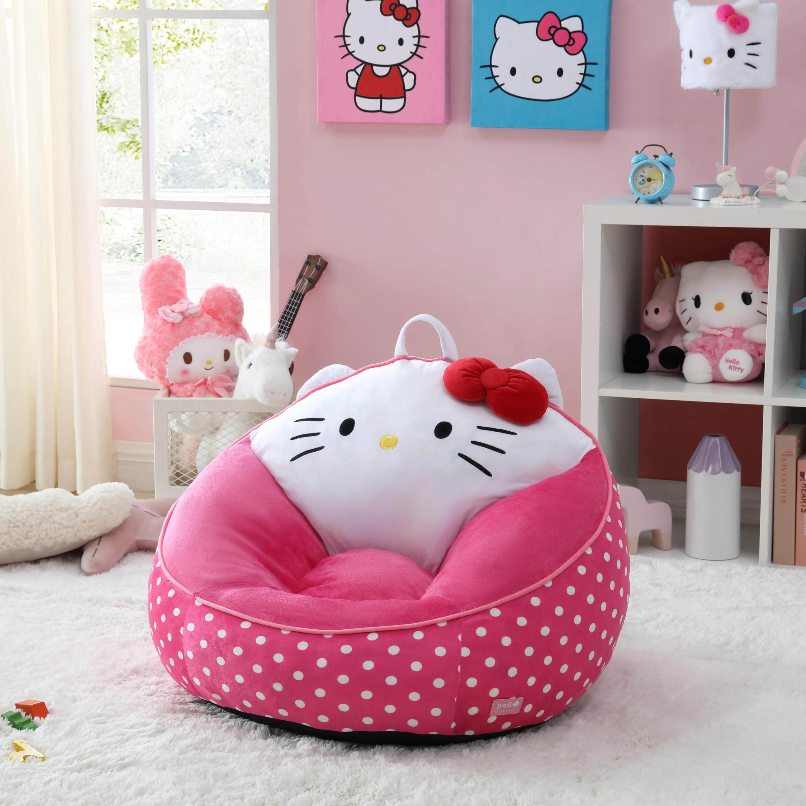Hello Kitty ソファ型フォトフレーム 約20cm Amazon.com: Sanrio Hello Kitty Kids Foam Filled Bean Bag Chair